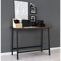 Письменный стол Ikea Mittzon 140x68x105 (Ореховый шпон/Черный)