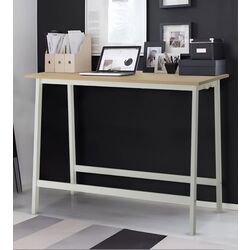 Письменный стол Ikea Mittzon 140x68x105 (Ясеневый шпон/Белый)