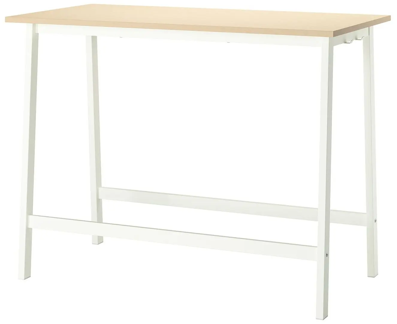 Masa de birou Ikea Mittzon 140x68x105 (Furnir frasin/Alb)