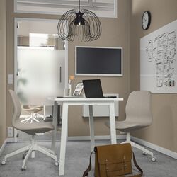 Masa de birou Ikea Mittzon 140x68x75 (Alb) Thumb