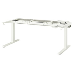 Письменный стол Ikea Mittzon с электрической регулировкой высоты 120x80 (Черный ясеневый шпон/Белый) Thumb