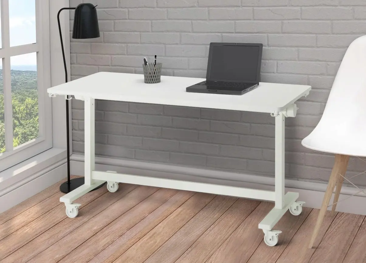 Masa de birou Ikea Mittzon cu roti 140x70 (Alb)