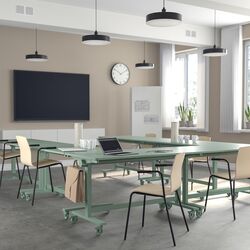 Masa de birou Ikea Mittzon cu roti 140x70 (Verde) Thumb