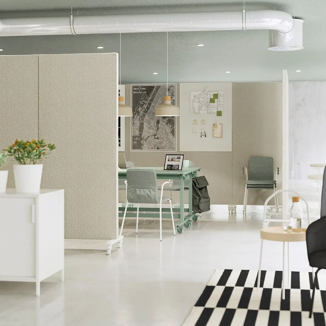 Masa de birou Ikea Mittzon cu roti 140x70 (Verde)