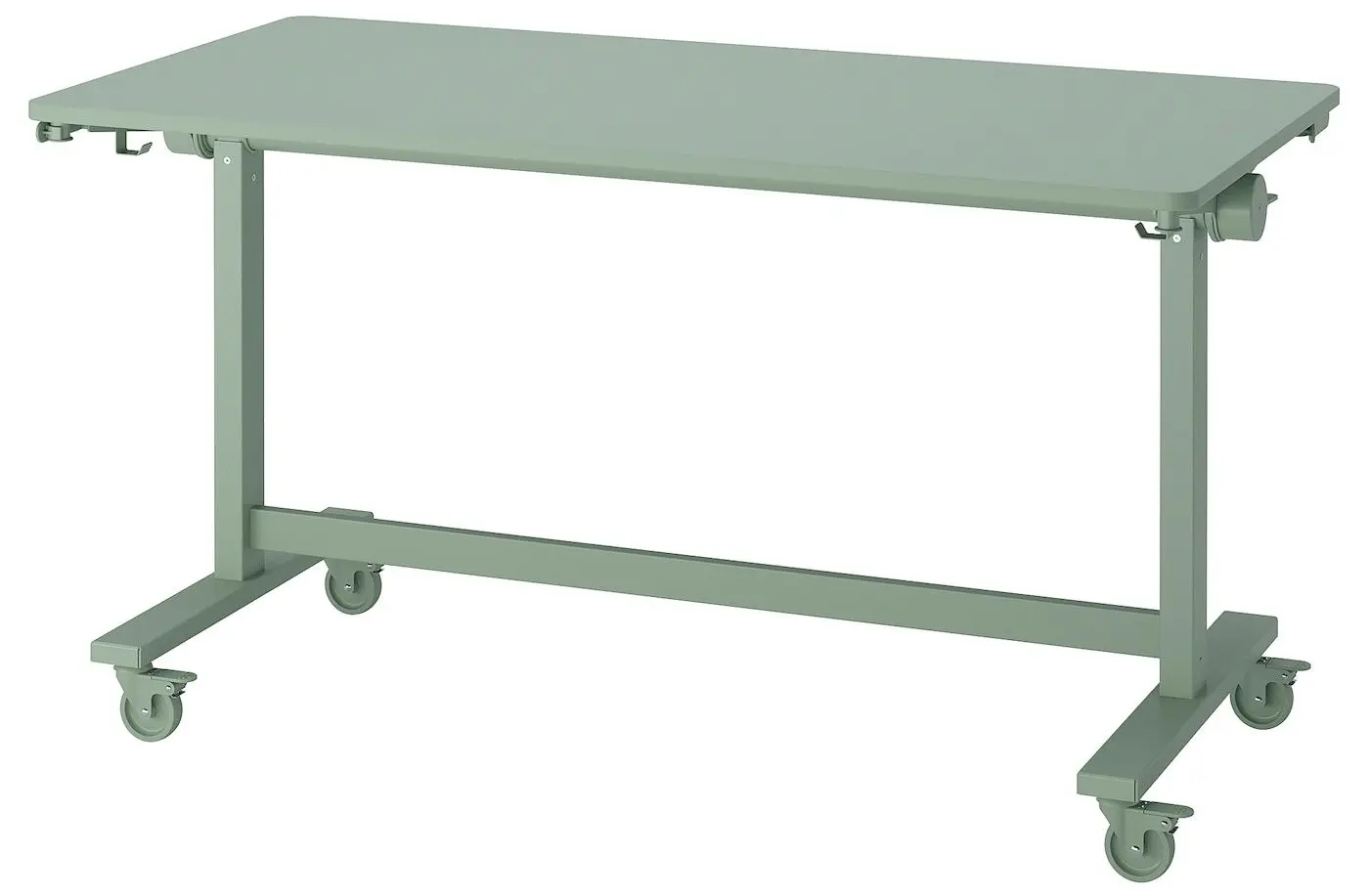 Masa de birou Ikea Mittzon cu roti 140x70 (Verde)