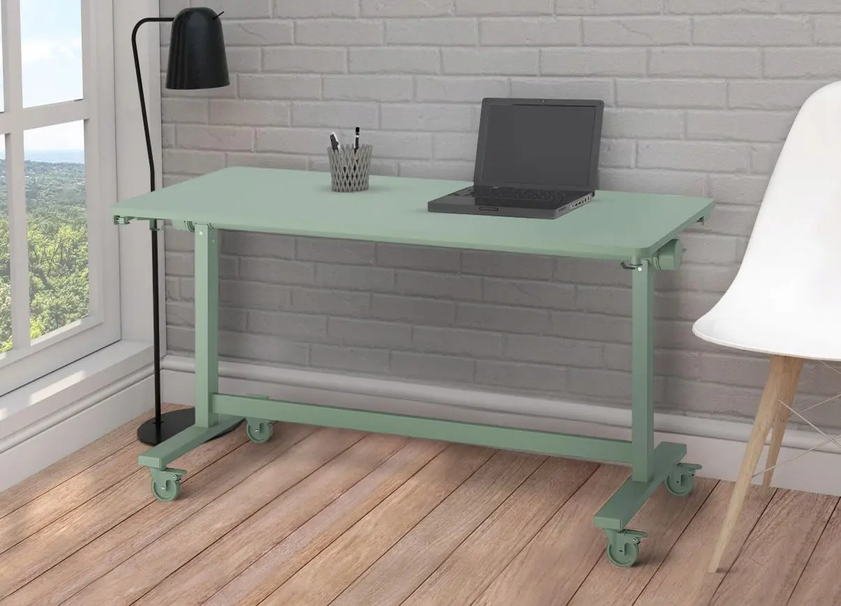 Masa de birou Ikea Mittzon cu roti 140x70 (Verde)