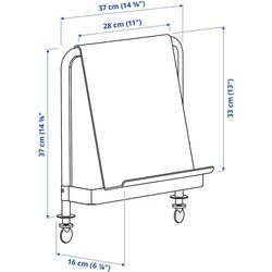Masa de birou Ikea Relatera avizier/2 sertare/etajera/suport telefon 117x60 (Alb/Verde deschis) Thumb