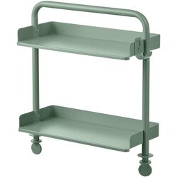 Masa de birou Ikea Relatera avizier/2 sertare/etajera/suport telefon 117x60 (Alb/Verde deschis) Thumb