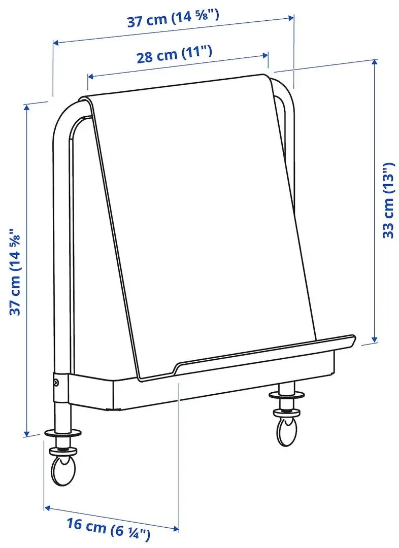 Masa de birou Ikea Relatera avizier/suport carti 117x60 (Alb/Verde deschis)