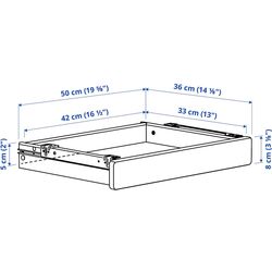 Masa de birou Ikea Relatera avizier/sertar 90x60 (Alb/Verde deschis) Thumb