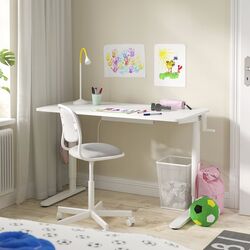 Masa de birou Ikea Relatera inaltime reglabila 117x60 (Alb)