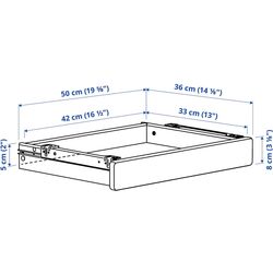 Masa de birou Ikea Relatera inaltime reglabila/2 sertare/suport telefon 117x60 (Alb/Verde deschis) Thumb
