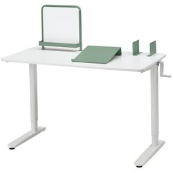 Masa de birou Ikea Relatera inaltime reglabila/avizier 117x60 (Alb/Verde deschis) Thumb
