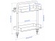 Masa de birou Ikea Relatera inaltime reglabila/raft 117x60 (Alb)