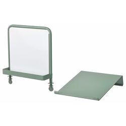 Masa de birou Ikea Relatera inaltime reglabila/raft/avizier 117x60 (Alb/Verde Deschis-Verde) Thumb