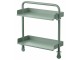 Masa de birou Ikea Relatera inaltime reglabila/raft/avizier 117x60 (Alb/Verde Deschis-Verde)