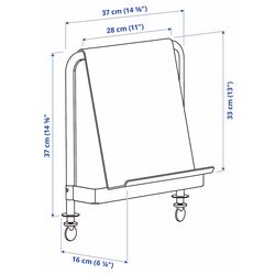 Masa de birou Ikea Relatera inaltime reglabila/raft/avizier 117x60 (Alb/Verde Deschis-Verde) Thumb