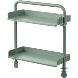 Masa de birou Ikea Relatera inaltime reglabila/sertar/etajera/suport telefon 90x60 (Alb/Verde deschis) Thumb