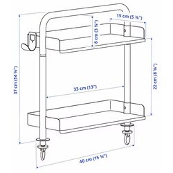 Masa de birou Ikea Relatera cu raft 117x60 (Alb) Thumb
