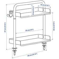 Masa de birou Ikea Relatera etajera 90x60 (Alb/Verde deschis) Thumb