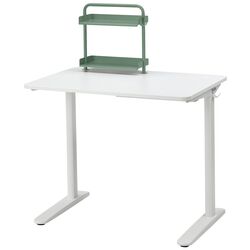 Masa de birou Ikea Relatera etajera 90x60 (Alb/Verde deschis) Thumb