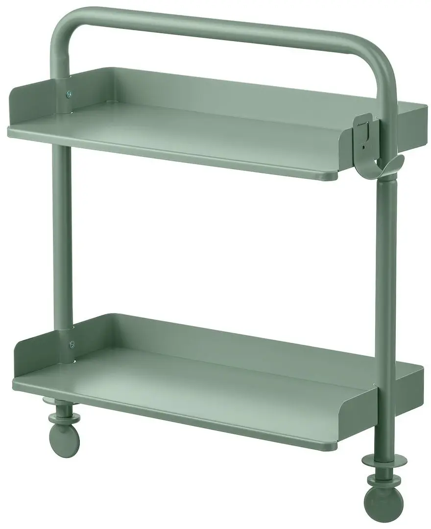 Masa de birou Ikea Relatera etajera 90x60 (Alb/Verde deschis)