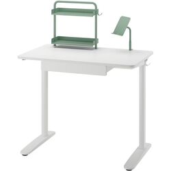 Masa de birou Ikea Relatera sertar/etajera/suport telefon 90x60 (Alb/Verde deschis) Thumb