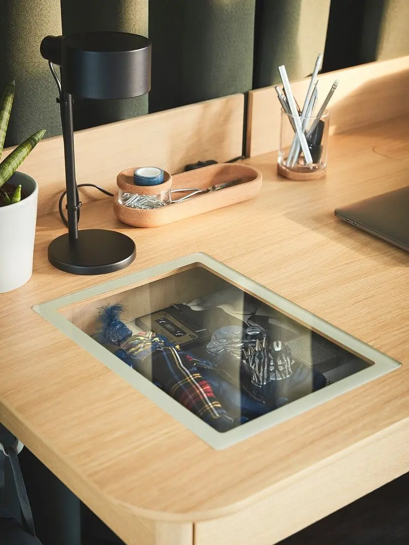 Masa de birou Ikea Ridspo 140x70 (Stejar)