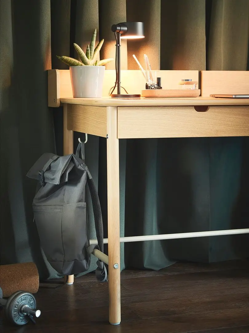 Masa de birou Ikea Ridspo 140x70 (Stejar)