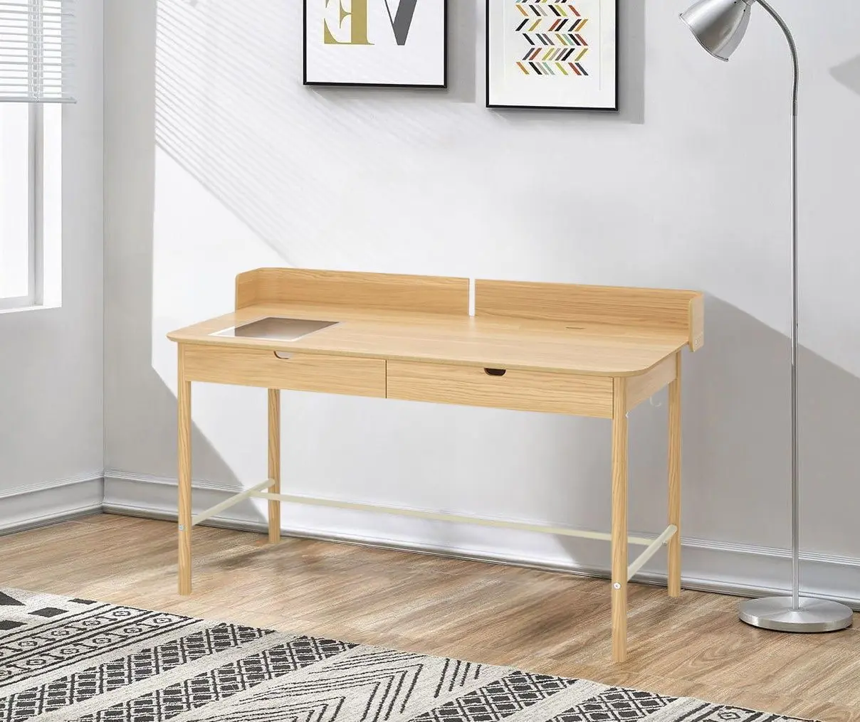 Masa de birou Ikea Ridspo 140x70 (Stejar)