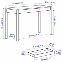 Письменный стол Ikea Tonstad 120x47 (Белый) Thumb