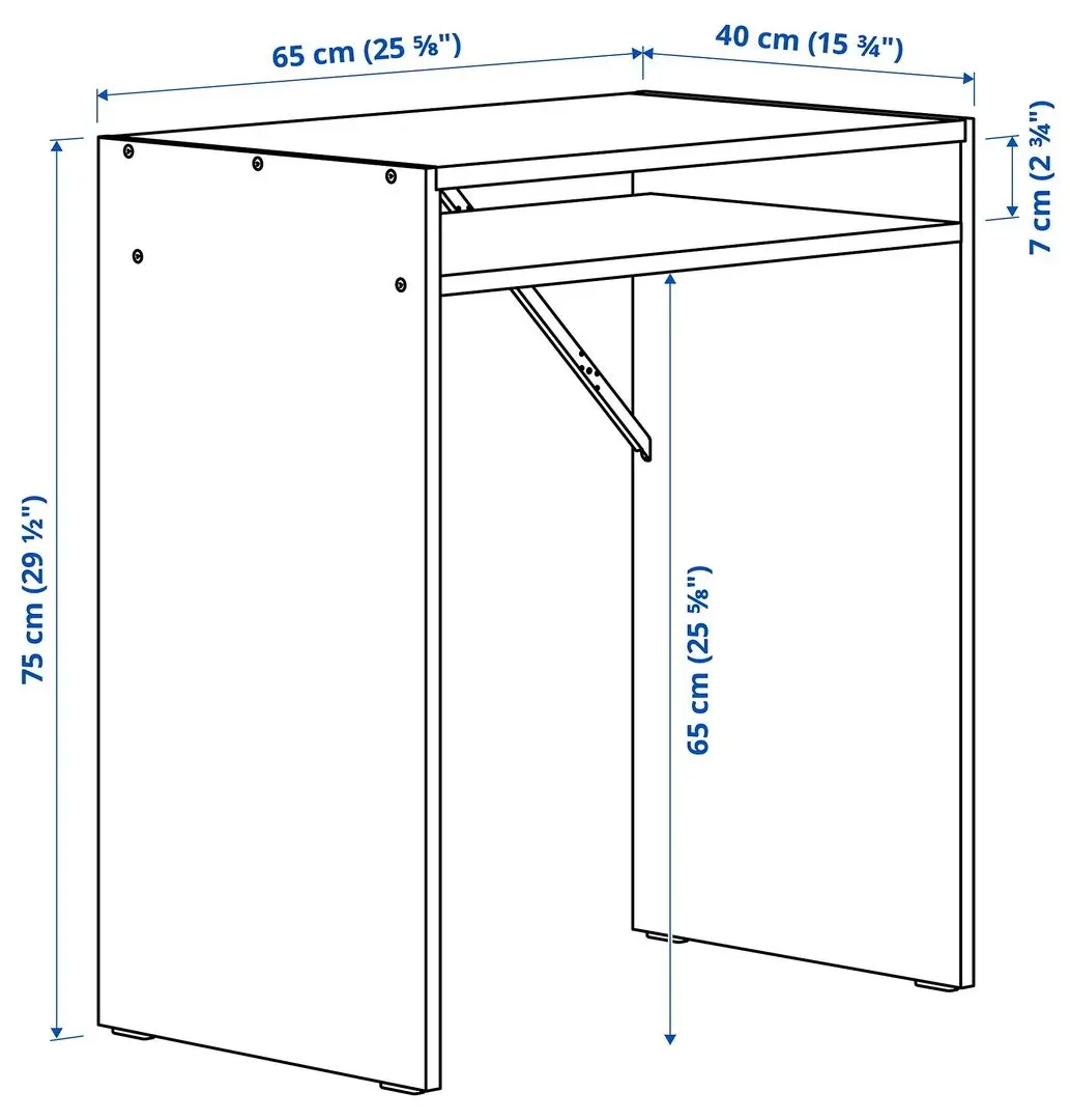 Masa de birou  Ikea Torald 65x40 (White)