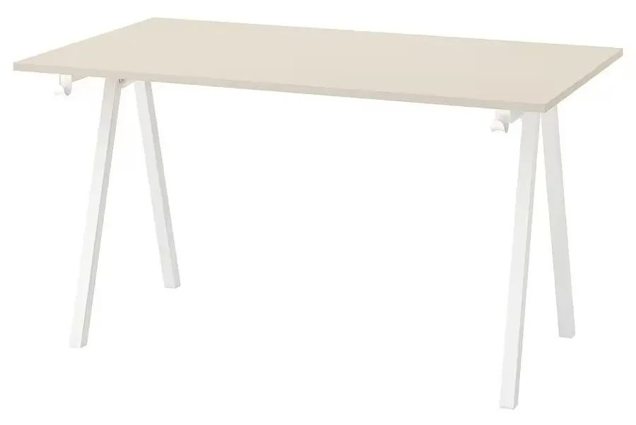 Masa de birou Ikea Trotten 140x80 (Bej/Alb)