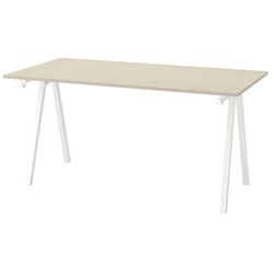 Masa de birou Ikea Trotten 160x80 (Alb/Bej)