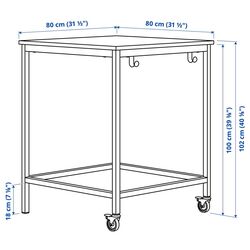 Стол для конференций Ikea Trotten 80x80 (Бежевый/Антрацит) Thumb