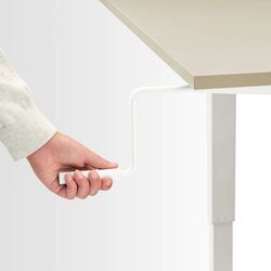 Masa de birou Ikea Trotten înălţime reglabilă 120x70 (Bej/Alb) Thumb