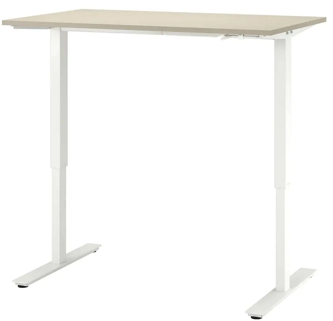 Masa de birou Ikea Trotten înălţime reglabilă 120x70 (Bej/Alb)