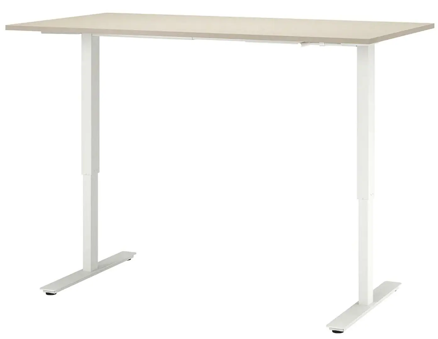 Masa de birou Ikea Trotten înălţime reglabilă 160x80 (Bej/Alb)