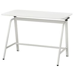 Masa de birou reglabila Ikea Gladhojden 100x60 (Alb)