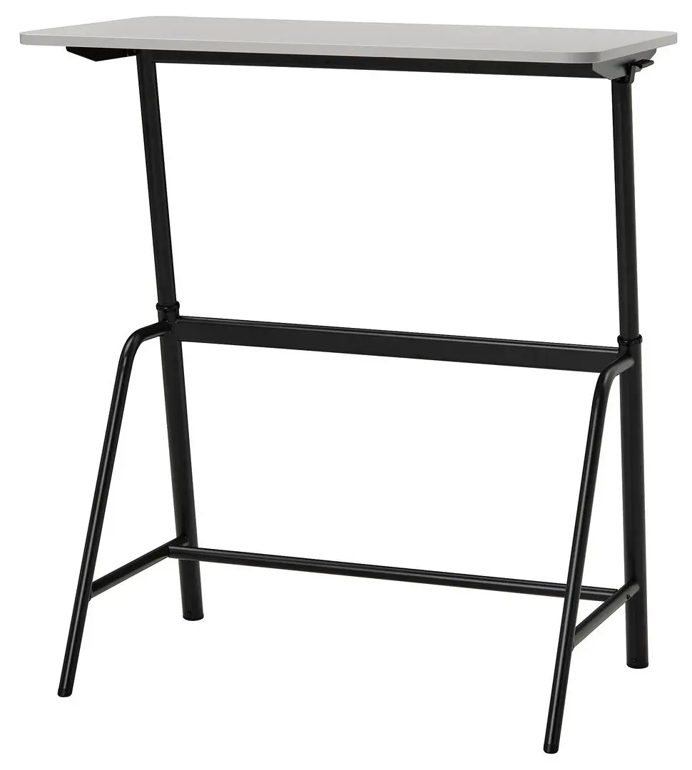 Masa de birou reglabila Ikea Gladhojden 100x60 (Gri/Antracit)