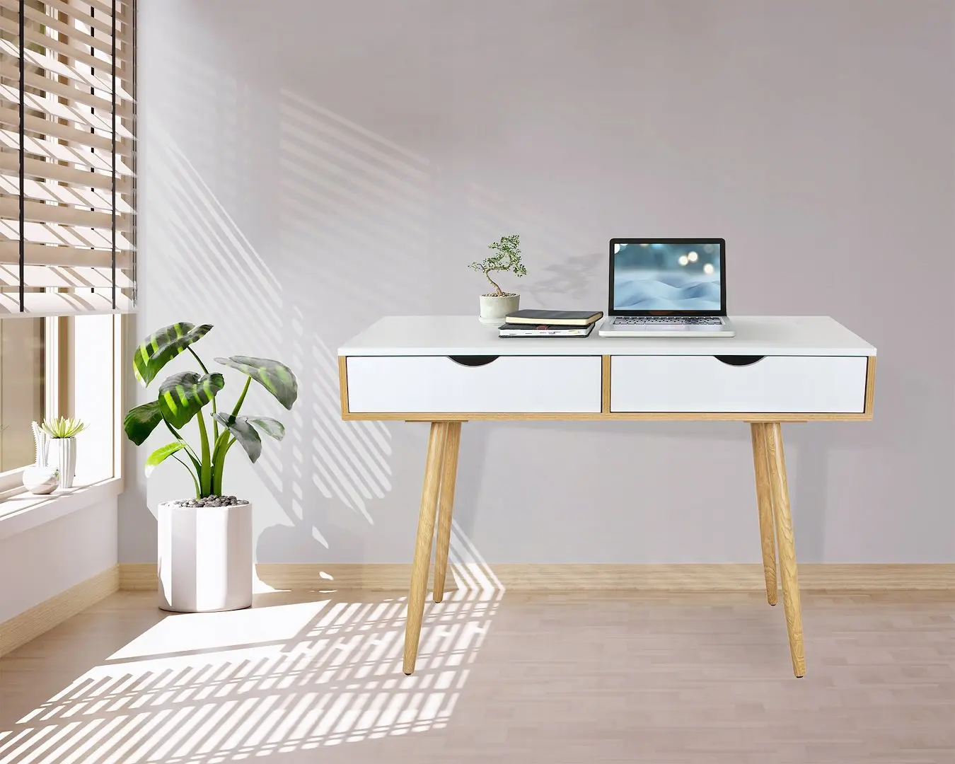 Masa de birou Jumi CM-305311 (White/Oak)