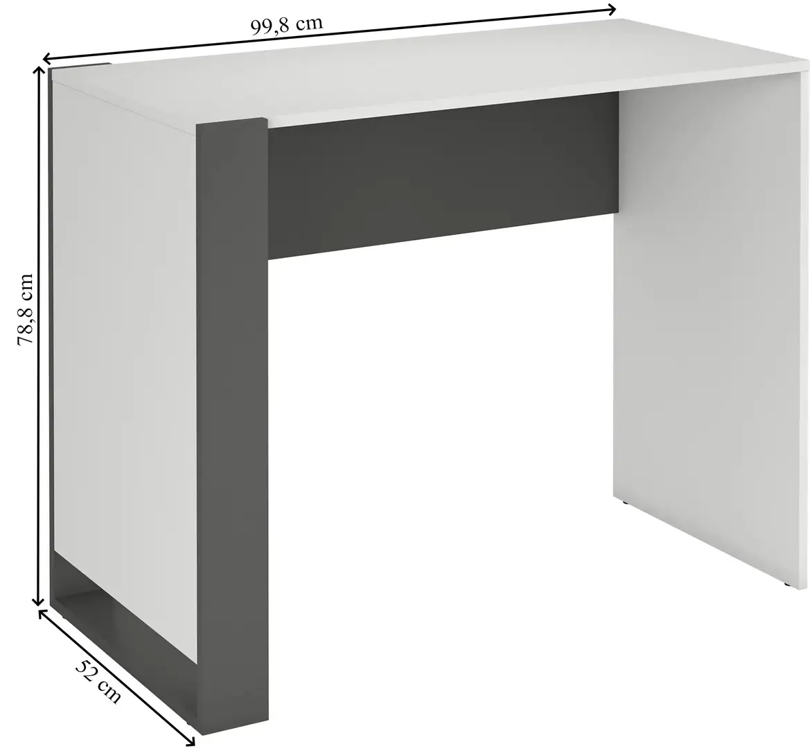 Masa de birou Magnusplus Combo 99.8х77.8х52 (Graphite/White)