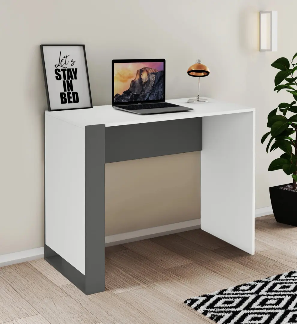 Masa de birou Magnusplus Combo 99.8х77.8х52 (Graphite/White)