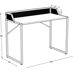Письменный стол Magnusplus Mela (Anthracite/Black) Thumb