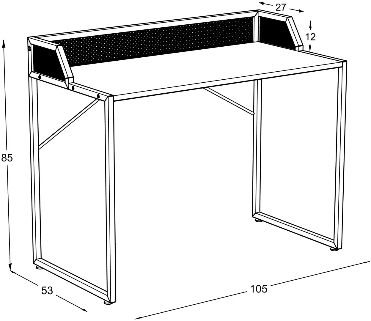 Письменный стол Magnusplus Mela (Anthracite/Black)