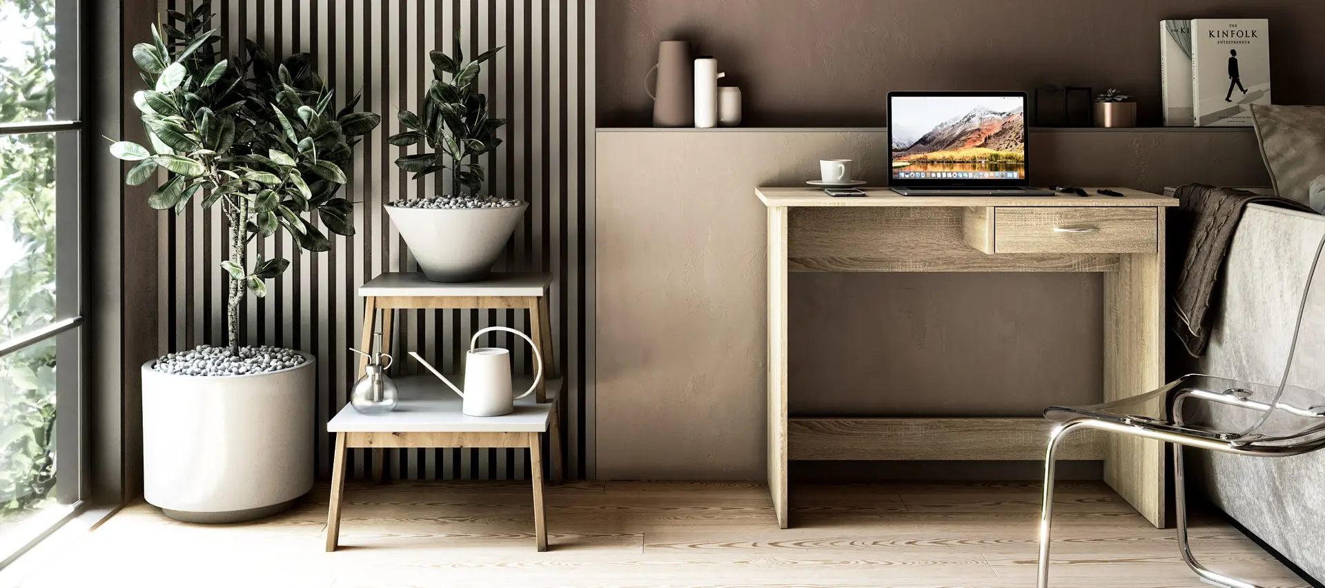 Masa de birou Magnusplus Nano (Sonoma Oak)