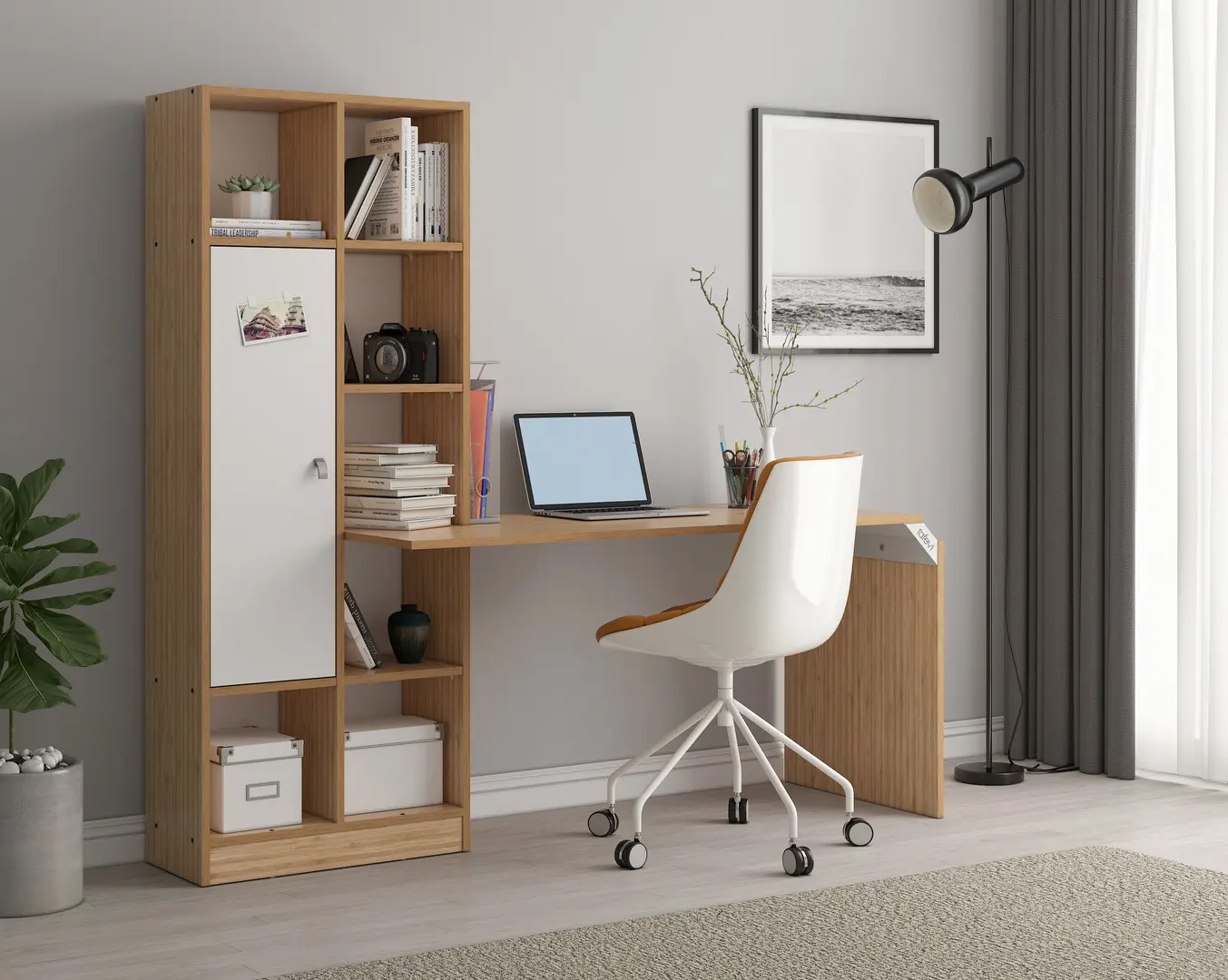 Masa de birou Magnusplus Opus 147 (Sonoma Oak)