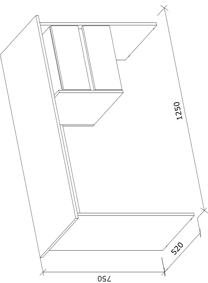 Masa de birou Magnusplus Ryan (Gold Craft Oak/White)