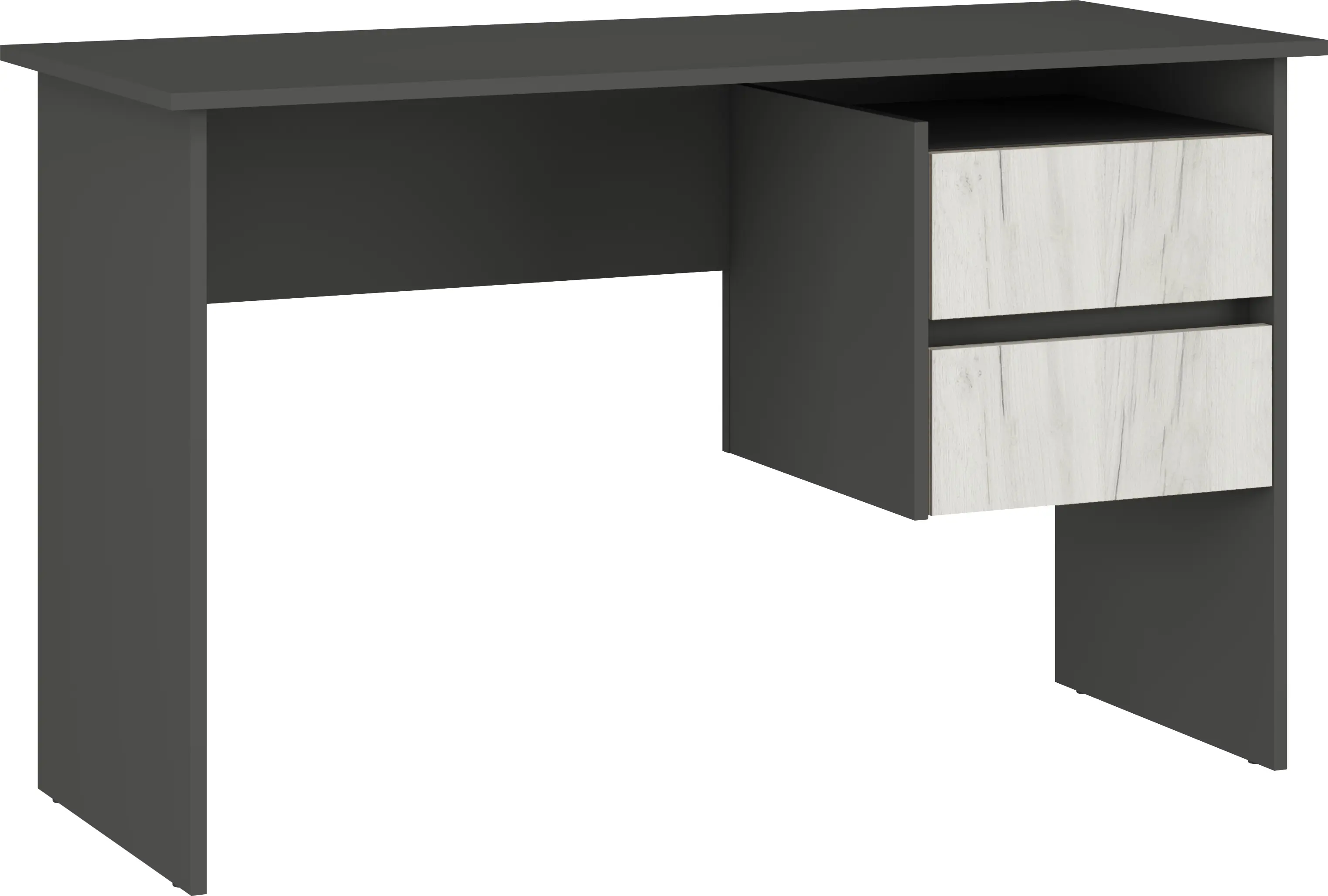 Masa de birou Magnusplus Ryan (Graphite Grey/White Craft Oak)