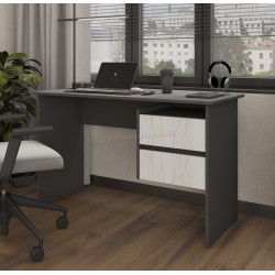 Masa de birou Magnusplus Ryan (Graphite Grey/White Craft Oak)